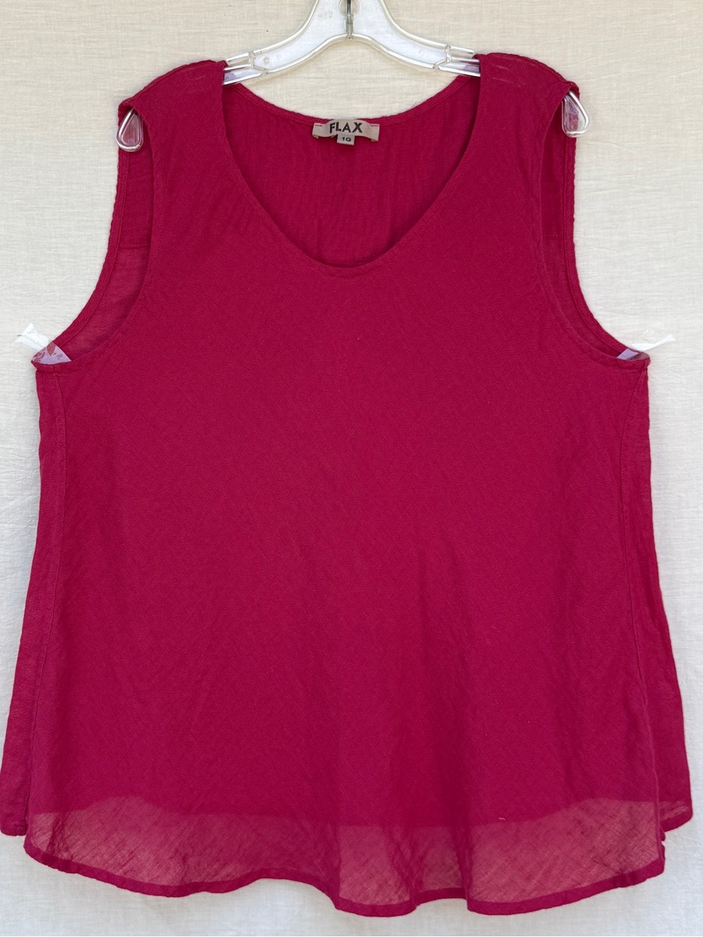FLAX Linen/Cotton Gauzy Sz 1X Flowy Tank NWOT